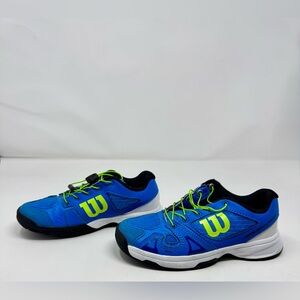 Wilson Kids Sneakers in Blue and Neon Green